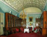 Виды залов Зимнего дворца - Библиотека императора Александра II
