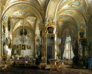 Виды залов Зимнего дворца - Гостиная в стиле второго рококо