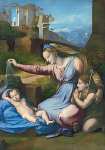 Мария и Иоанн Креститель поклоняются спящему младенцу Иисусу