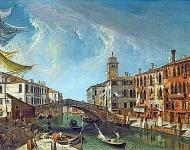 Venice, view of the cannaregio, looking towards the grand canal