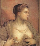 Портрет женщины с обнаженной грудью