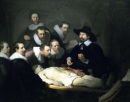 Rembrandt - Урок анатомии доктора Николаса Тульпа, 1632, 169,5 cm x 216,5 cm, Холст, масло