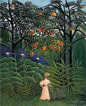 Женщина в тропическом лесу