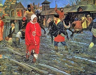 Московская улица XVII века в праздничный день