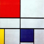 Композиция С (№3) с красным, желтым и синим
