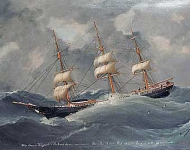 The ship Thomas Hilyard in a gale