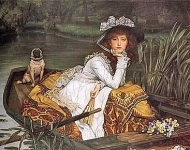 Молодая дама в лодке