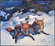 Джордж Холи Халлоуэлл - Two Foxes