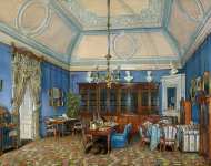 Виды залов Зимнего дворца - Пятая запасная половина - Кабинет вел. княжны Марии Александровны
