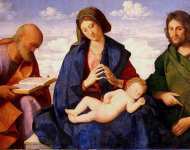Мадонна с младенцем, Иоанном Крестителем и апостолом Петром
