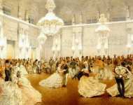 Бал в Концертном зале Зимнего дворца во время официального визита шаха Насир-ад-Дина в мае 1873 года