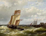 Ships before the Dutch coast