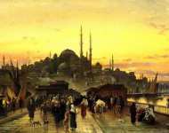 Рог золотой, мост Галата, Константинополь