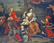Луи Французский, Гранд Дофин с женой и детьми