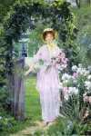 Молодая женщина в саду