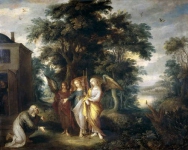 Авраам и три ангела в виде странников (Abraham y los tres angeles)