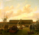 Bakhuizen, Ludolf - Док голландской Ост-Индской компании в Амстердаме, 1696, 126 cm x 140 cm, Холст, масло