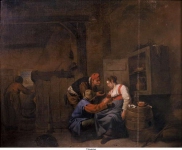 Bega, Cornelis Pietersz - Деревенская таверна, 1658, 47 cm x 58 cm, Холст, масло