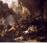Berchem, Nicolaes Pietersz - Нападение на конвой, ок. 1670, 95,3 cm x 105 cm, Холст, масло