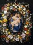 Bruegel the Elder Jan (Flemish ) Procaccini Giulio Cesare (Italian –) Мадонна с младенцем и двумя ангелами в цветочной гирлянде  медь