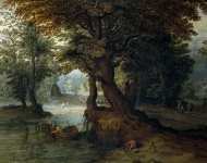Bruegel the Younger Jan (Flemish ) (и мастерская) Лесное озеро