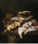 Beyeren, Abraham Hendriksz Van - Натюрморт с рыбами, ок. 1650-90, 75,8 cm x 68 cm, Холст, масло