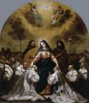 Carducho Vicente (Spanish ) Дева Мария в сопровождении св Иосифа и Иоанна Крестителя берет под свое покровительство орден картезианцев