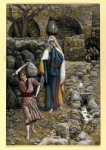 Иисус и его мать у фонтана
