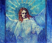 Полуфигура ангела (по оригиналу Рембрандта)