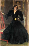 Клотильда Гарсиа дель Кастильо в черном платье