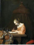 Borch, Gerard ter - Письмо, ок. 1655, 39 cm x 29,5 cm, Дерево, масло