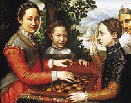 Софонисба Ангвиссола - Сёстры художницы Лючия, Минерва и Европа Ангвиссола играют в шахматы