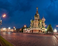 Россия, Москва, Собор Василия Блаженного(Покровский собор) Вечер