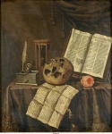 Collier, Edwaert - Ванитас-натюрморт, 1675, 19,5 cm x 17 cm, Дерево, масло