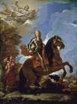 Giordano Luca (Italian ) Карл II король Испании верхом до