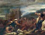 Giordano Luca (Italian ) Филипп II с архитекторами проверяет работы в Эскориале