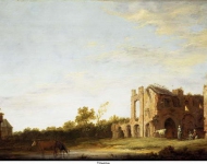 Cuyp, Aelbert - Пейзаж с руинами аббатства Рейнсберг (Rijnsburg) в Лейдене, ок. 1640-42, 49,7 cm x 74 cm, Дерево, масло
