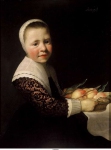 Cuyp, Aelbert - Портрет девочки с персиками, ок. 1650-60, 63,5 cm x 48,2 cm, Дерево, масло