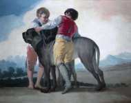 Goya y Lucientes Francisco de (Spanish ) Дети с собаками