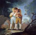 Goya y Lucientes Francisco de (Spanish ) Дети раздувающие пузырь