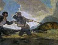 Goya y Lucientes Francisco de (Spanish ) Дуэль с дубинами