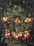 Даниель Сегерс «Гирлянда цветов вокруг изображений младенца Христа и Иоанна»