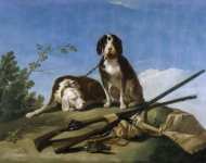 Goya y Lucientes Francisco de (Spanish ) Собаки на поводке