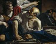 Guercino (Giovanni Francesco Barbieri) (Italian ) Св Петр освобождаемый ангелом ок