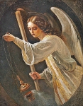 Портрет Великой княжны Марии Николаевны в виде ангела со свечой и кадилом