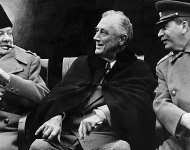 И.В. Сталин Ф.Д. Рузвельт и У. Черчилль