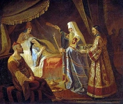 Исцеление митрополитом Алексеем Тайдулы,   жены Чанибека, хана Золотой Орды