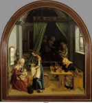Duitse school - Рождение Марии, ок. 1520, 110 cm x 97 cm, Дерево, масло