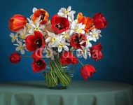 Натюрморт с тюльпанами и нарциссами