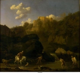 Dujardin, Karel - Водопады в Тиволи, 1673, 64,2 cm x 69,5 cm, Холст, масло